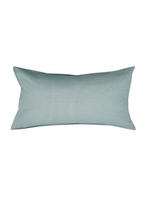 Funda de Almohada Lino - King 50x90 cms - Aqua - Naturalino-0