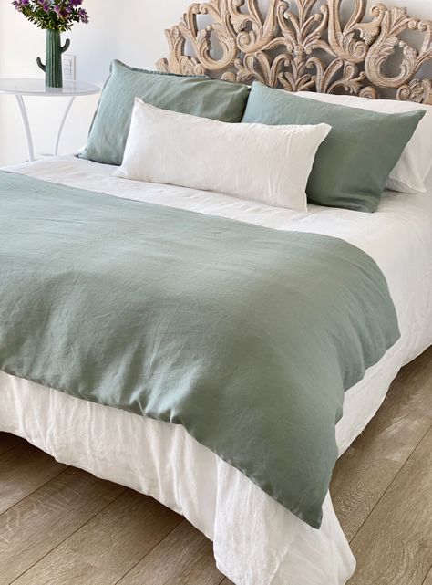 Funda de Almohada Lino - King 50x90 cms - Aqua - Naturalino-1