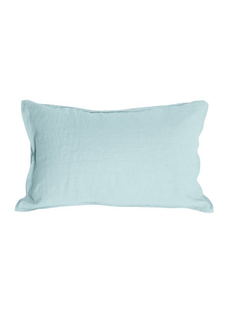 Funda de Almohada Lino - Standard 50x70 cms - Celeste - Naturalino-0