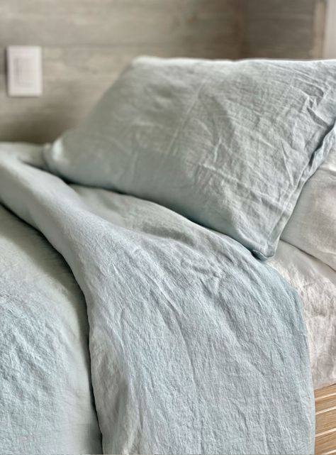 Funda de Almohada Lino - Standard 50x70 cms - Celeste - Naturalino-2