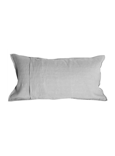 Funda de Almohada Lino - King 50x90 cms - Gris Perla - Naturalino-1