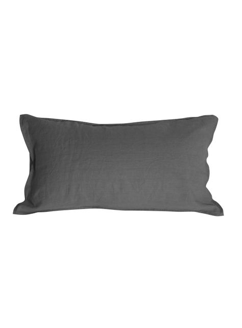Funda de Almohada Lino - King 50x90 cms - Gris Oscuro - Naturalino-0