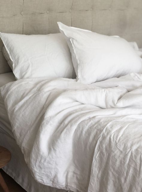 Set 2 Fundas de Almohada Lino - 50x70 cm - Blanco - Naturalino-2