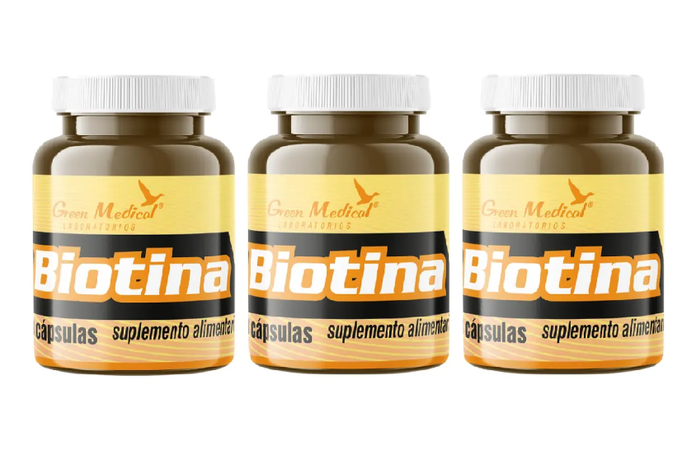 Pack 3 Biotina Gm 90 Capsulas 3x30 Caps. Uñas / Pelo-0