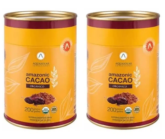 Amazonic Cacao Polvo Orgánico Aq Certificado 2x200 Grs-0