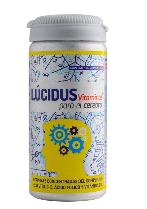 Lucidus Vitaminas B1 B2 B6 B9 B12 C D3 E 30 Caps Vy. Para el Cerebro-0