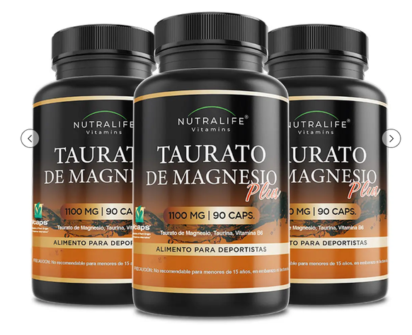 Taurato De Magnesio Plus + Taurina + Vitamina B6 Lf 270 Caps 3x90-0