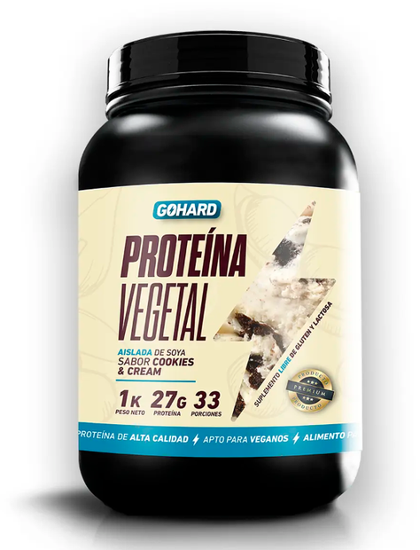 Proteina Vegetal Gohard 1 Kg Sabor Cookies & Cream-0