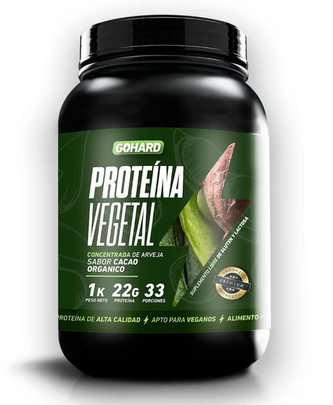 Proteina Vegetal Arveja Gohard 1 Kg Sabor Cacao Ecuatoriano-0