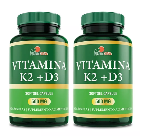 VITAMINAS K2 + D3 Fv 120 Capsulas 500mg Capsulas SoftGel-0