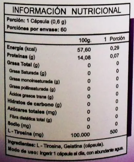 L- Tirosina Fnl 2 Fcos 2 Meses 2x60 Capsulas-1