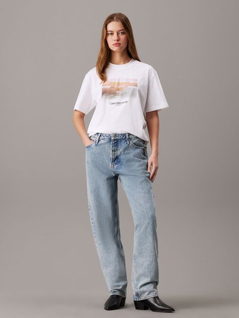 Polera Photo Graphic Relaxed Blanco Calvin Klein-1