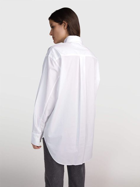Camisa Oversize Loose Monologo Blanco-2