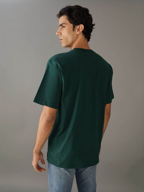 Polera Woven Label Relaxed Verde Calvin Klein-2