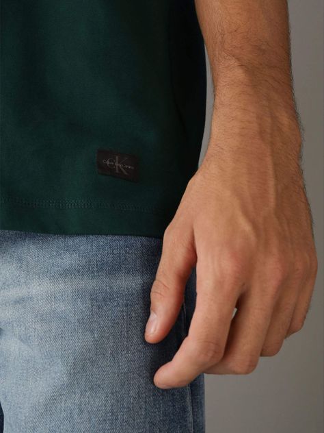 Polera Woven Label Relaxed Verde Calvin Klein-3