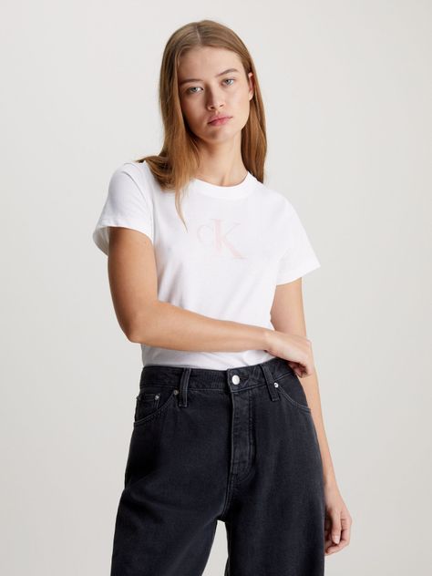 Polera Satin Ck Slim Blanco Calvin Klein-0