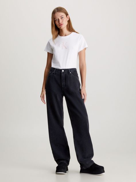 Polera Satin Ck Slim Blanco Calvin Klein-1