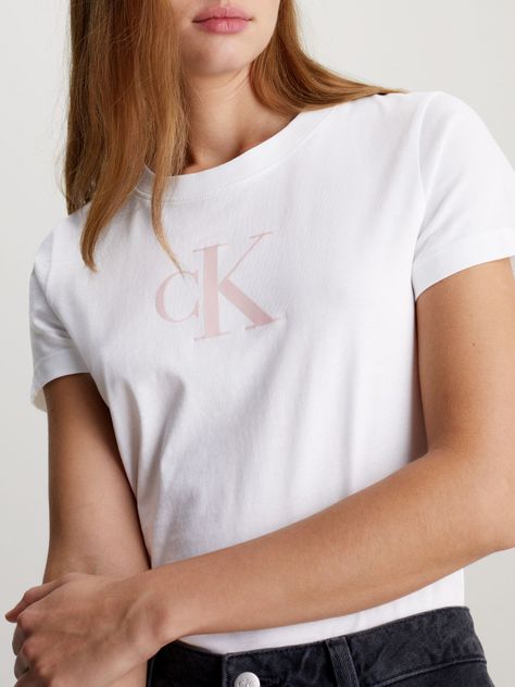 Polera Satin Ck Slim Blanco Calvin Klein-3