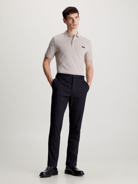 Polo Stretch Slim Beige Calvin Klein-1
