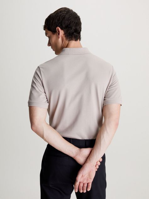 Polo Stretch Slim Beige Calvin Klein-2