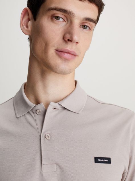 Polo Stretch Slim Beige Calvin Klein-3