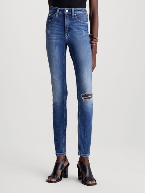 Jeans Mujer Skinny Azul Calvin Klein-0