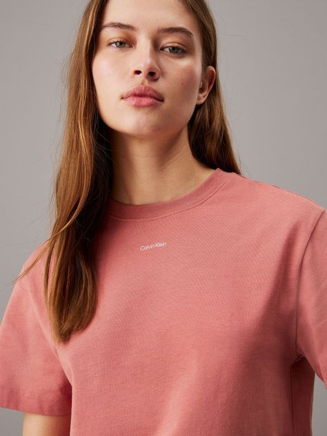 Polera Nano Logo Regular Rosado Calvin Klein-3