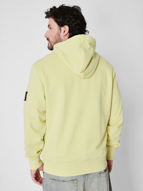 Polerón con Gorro Badge Amarillo Calvin Klein-2
