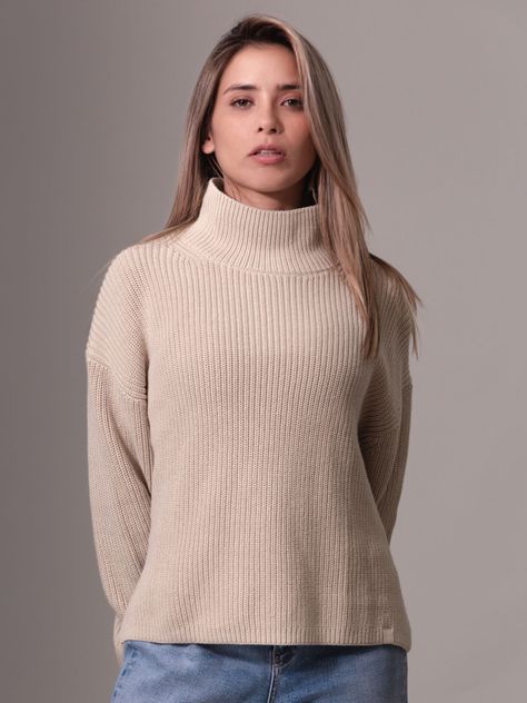 Sweater Chunky Loose Beige Calvin Klein-0