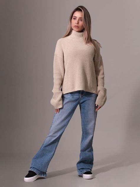 Sweater Chunky Loose Beige Calvin Klein-1