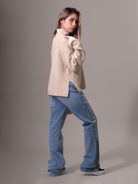Sweater Chunky Loose Beige Calvin Klein-2