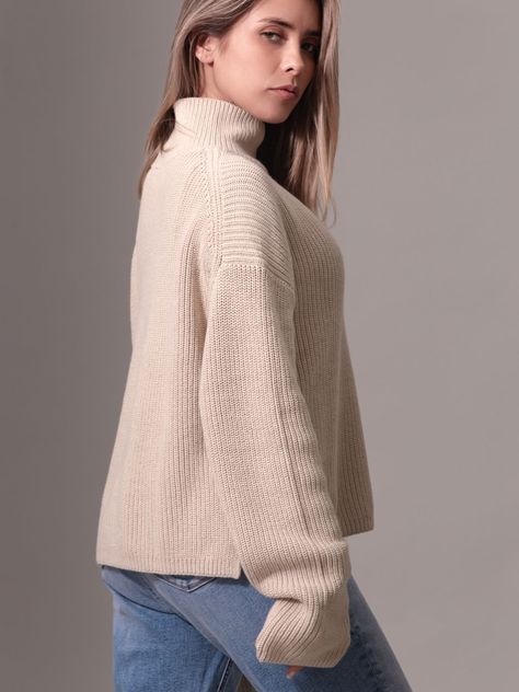 Sweater Chunky Loose Beige Calvin Klein-5