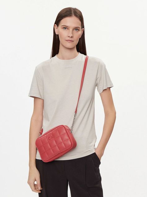 Bandolera Square Quilt Rojo Calvin Klein-4