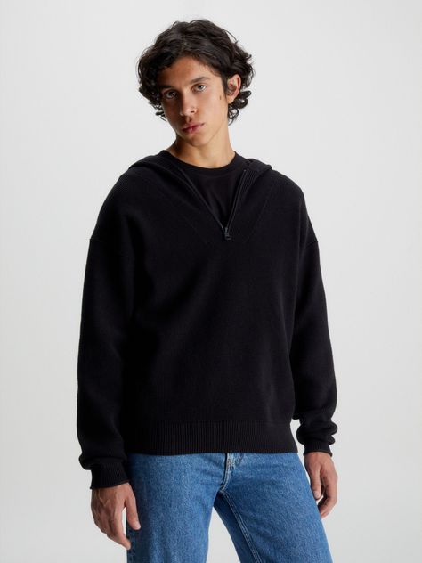 Sweater con Gorro Badger Negro Calvin Klein-0