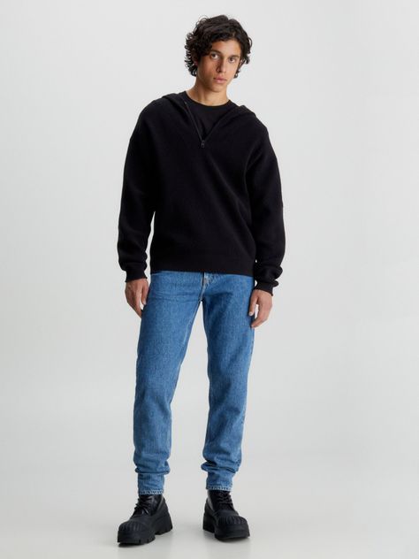 Sweater con Gorro Badger Negro Calvin Klein-1