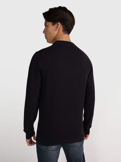 Sweater Institutional Essential Negro Calvin Klein-2