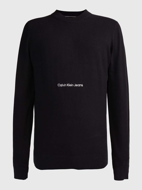 Sweater Institutional Essential Negro Calvin Klein-4