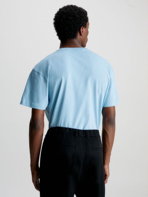 Polera Hero Logo Comfort  Celeste Calvin Klein-2