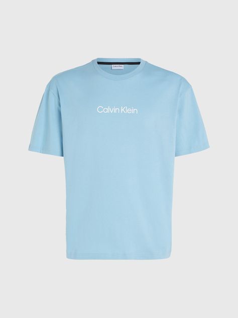 Polera Hero Logo Comfort  Celeste Calvin Klein-4