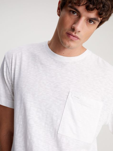 Polera Lightweight Slub Pocket Blanco Calvin Klein-3