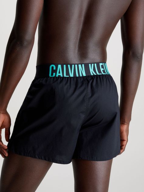 Pack 2 Woven Boxer Intens Power Negro Calvin Klein-3