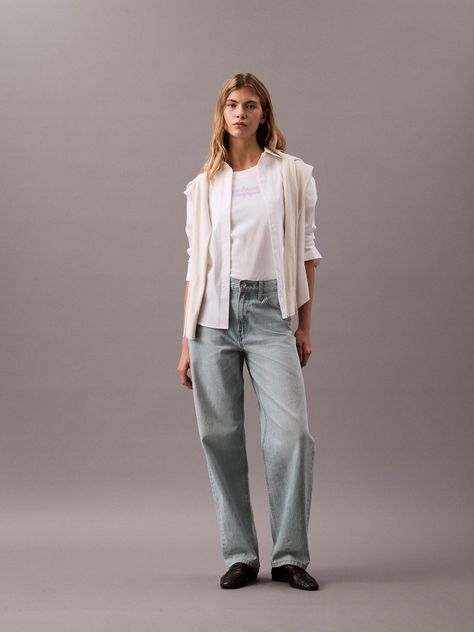 Polera Faded Monologo Slim Blanco Calvin Klein-1