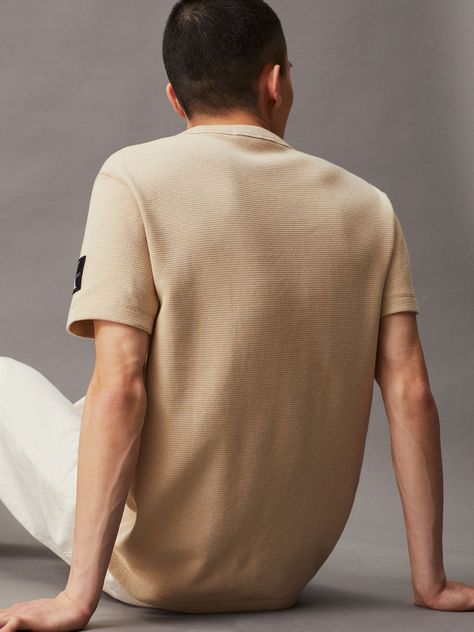 Polera Badge Waffle Beige Calvin Klein-2