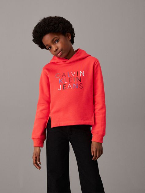 Polerón Niña Colour Logo Rojo Calvin Klein-0
