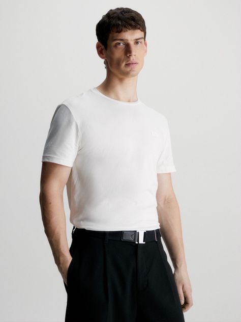 Polera Smooth Cotton Blanco Calvin Klein-0