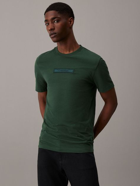Polera Embroidered Logo Peached Verde Calvin Klein-0