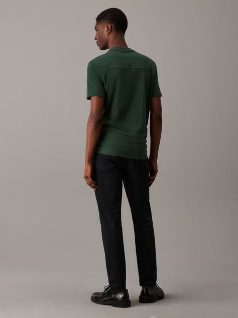 Polera Embroidered Logo Peached Verde Calvin Klein-2