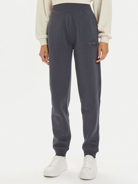 Jogger Monologo Cuffed Gris Calvin Klein-0