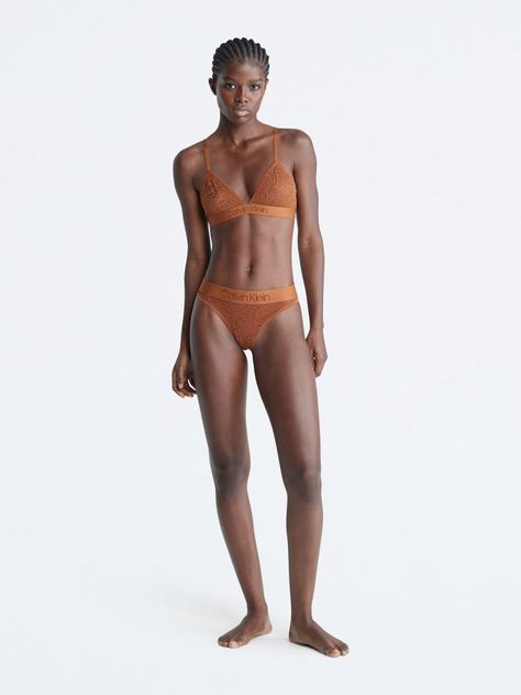 BraletteTriángulo Intrinsic Unlined Café Calvin Klein-1
