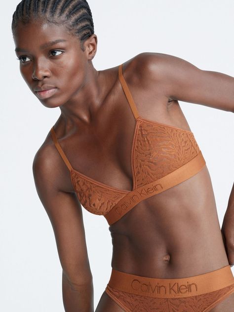 BraletteTriángulo Intrinsic Unlined Café Calvin Klein-3